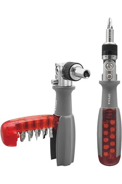 AZONEE Ratcheting Screwdriver, Multi-tool Nut Screw Driver 10 in 1 Multi Bit ...