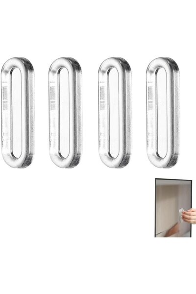 EXCEFORE 4 Pcs Clear Self-Adhesive Recessed Oval Finger Pull Handles for Slid...