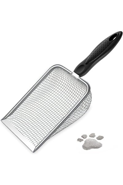TERRIFI Stainless Steel Cat Litter Scoop, Sturdy 5mm Mesh Litter Shovel for C...