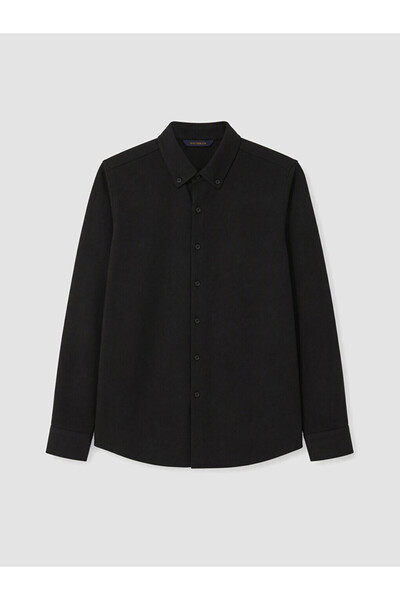 LC Waikiki Vizyon New Season Black Slim Fit Men's Shirt