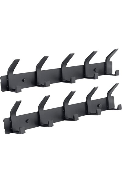 DURKU 2Pack Double-Layer Heavy-Duty Wall Hook Rack for Clothes, Hats, Umbrell...