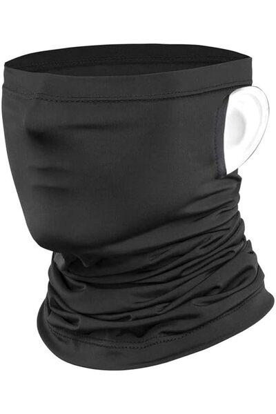 JOYZZZ Mask Bandanas, Black Stretchy Breathable Lightweight Face Scarf for Me...