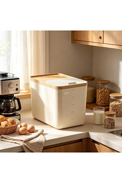 GENERAL Rice Storage Container, Airtight Rice Bin with Sliding Lid, Grain Sto...