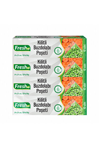 FRESHUP Fresh-Up Kilitli Buzdolabı Poşeti Seti 19x25cm 10 Adet x 4 Paket