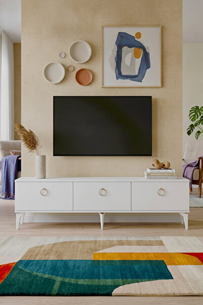 cnyr TSB8001B - JULZH TV STAND , TV SEHPASI BEYAZ 180 cm
