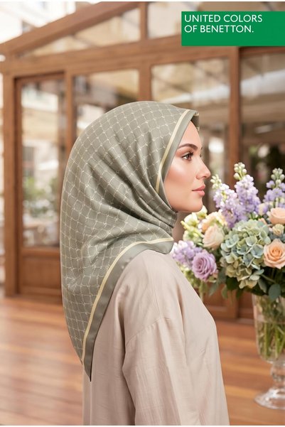 United Colors of Benetton SIENA DESENLİ EŞARP -1040-90*90