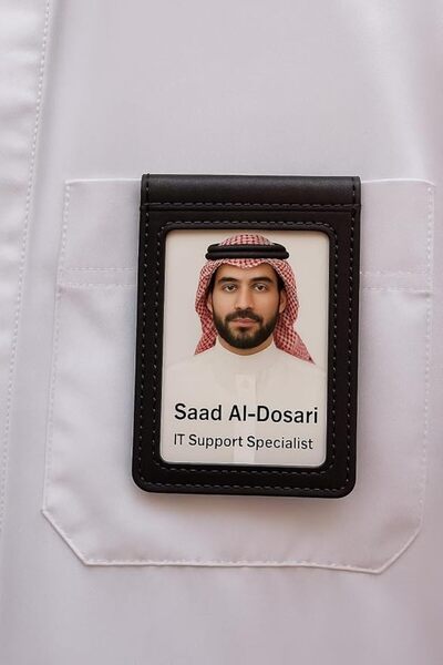 Generic ID card Badge Multi-pocket, 68x100mm, Vertical حافظة لبطاقة الهوية مت...