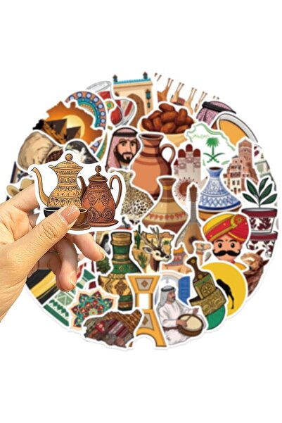 Generic 50 Pcs Middle Eastern Arabic Culture Stickers Set Waterproof Vinyl De...