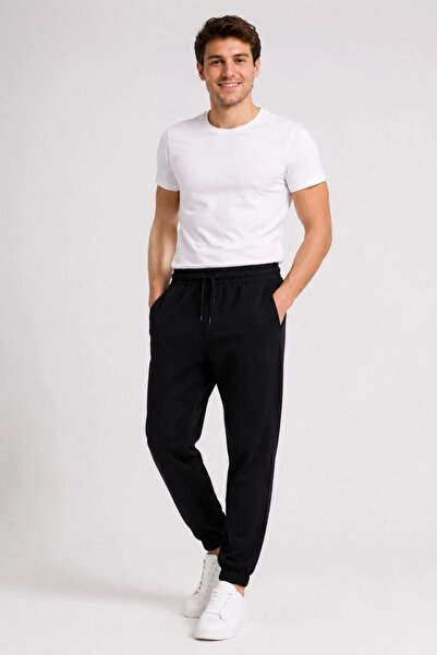 GurkStore Men's Two-Thread Elastic Waist Lace-Up Regular Fit Jogger Sweatpant...