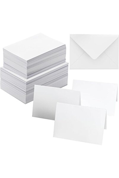 GENERAL 50 Pack Blank Cards and Envelopes 5x7 Inch, Premium White Blank Cards...
