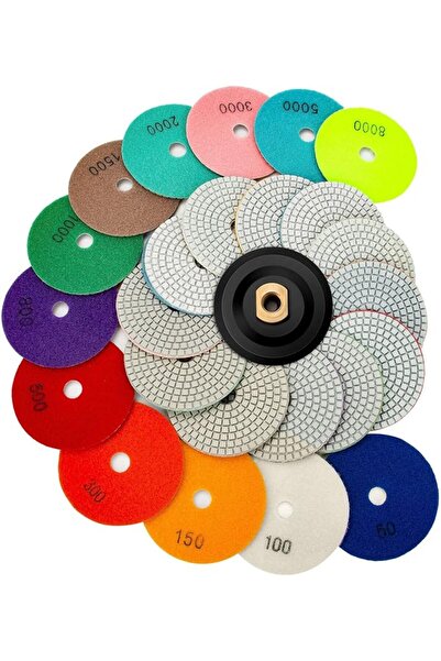 KASTWAVE 4 Inch Diamond Polishing Pads with 5/8’’-11 Backer Pad - 13 Packs We...