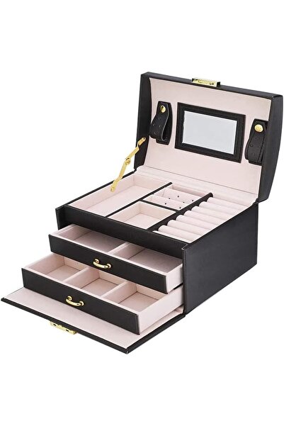 Nnewvante Jewelry Box Organizer for Women Girls, 3-Layer Jewelry Organizer wi...