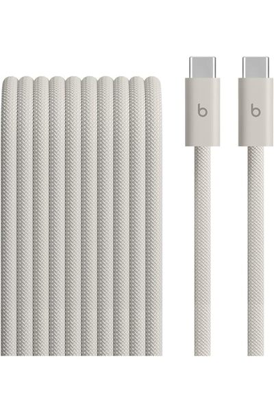 Beats&Watts كابل Beats 240W USB-C إلى USB-C مضفر، شحن سريع، متين/مضاد للتشابك...