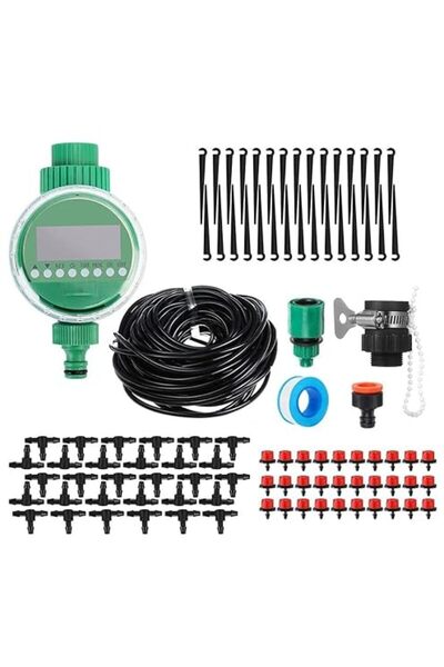 MarlaMall 25m Drip Irrigation System with Water Timer, Smart DIY Saving Water...