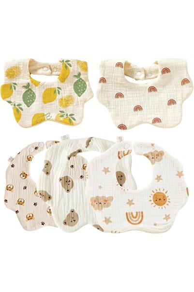 SKY TOUCH SKY-TOUCH Muslin Baby Drooling Bibs 5/10pack, 100% Cotton Soft Abso...