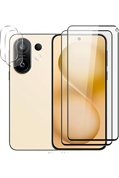 Fegishilly [عبوة 2+2] واقي شاشة وواقي عدسة الكاميرا متوافق مع VIVO X200 FE، ز...