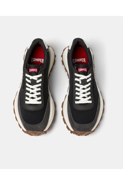 CAMPER Women's Brand Logo Suede and Leather Top Comfortable Foam Insole Polyster Blended Mesh Lined S