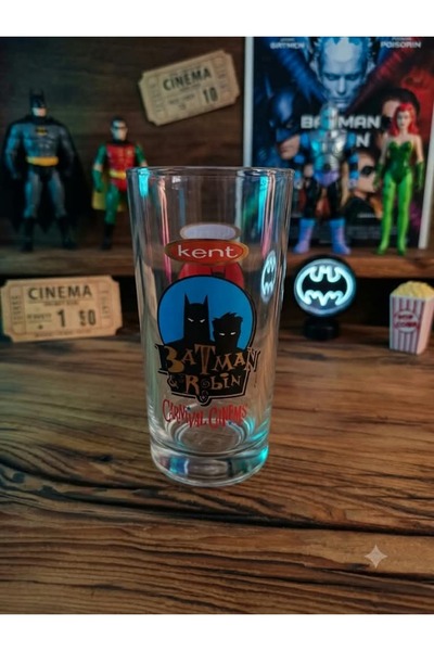 Hureggo Vintage Kent Confectionery Batman & Robin Nostalgic Souvenir Soft Drink Cup