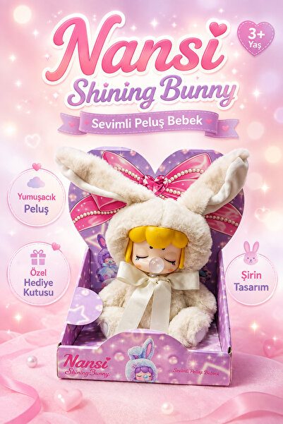 PONİKİDO Nansi Rabbit Costume Plush Doll – Sleeping Companion Gift Boxed Toy