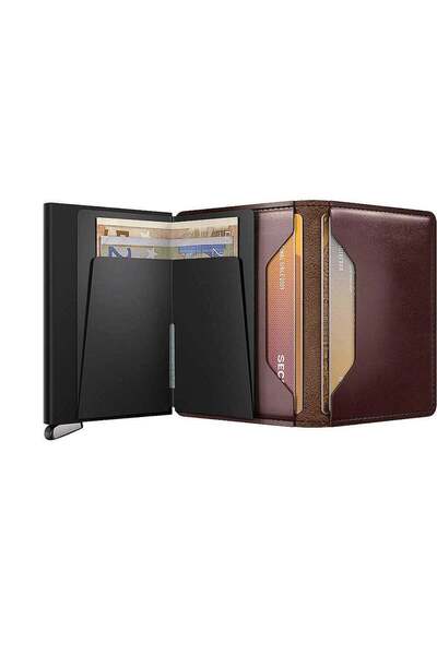 Secrid Premium Slimwallet+ Dusk Kartlık Cüzdan, Koyu Kahve