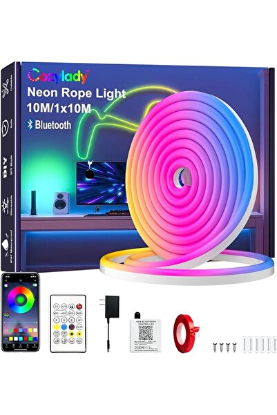 Cozylady 10M/32ft Bluetooth RGB LED Neon Light, Waterproof RGB Neon Light APP...
