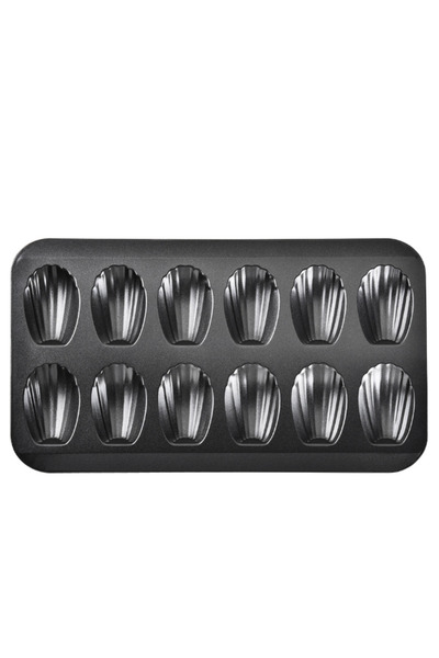 Generic Brand Forme Madeleine, set 12, forme negre, strat antiaderent din oțe...