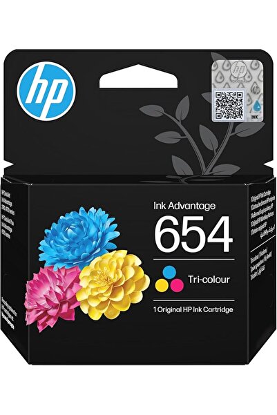 Hpamba HP 654 Tri-color Original Ink Advantage Cartridge | Page Yield up to 2...