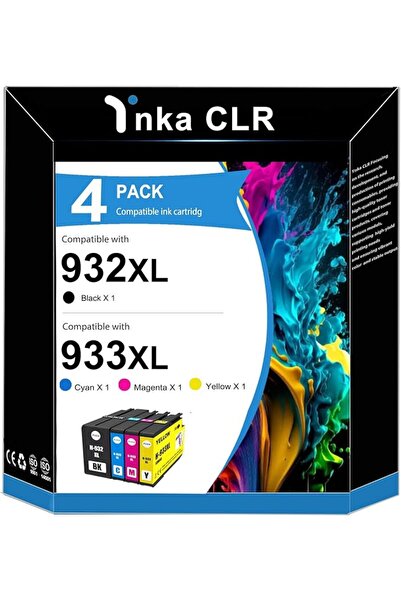 GENERAL حزمة خراطيش حبر 932XL 933XL متوافقة مع خراطيش HP 932 XL 933 XL