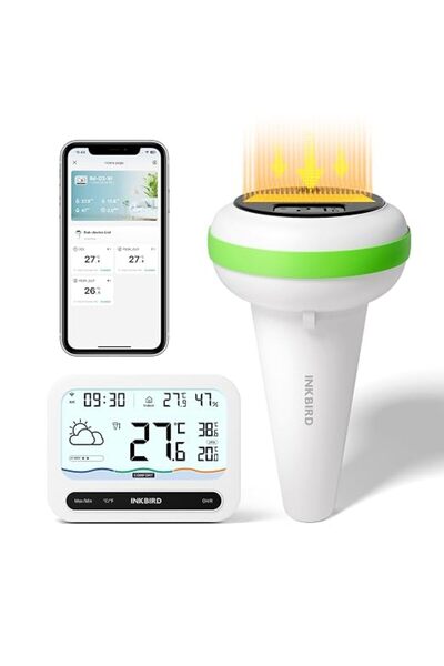 INKBIRDPLUS مجموعة مقياس حرارة حمام السباحة واي فاي من INKBIRD طراز IBS-P03R+...
