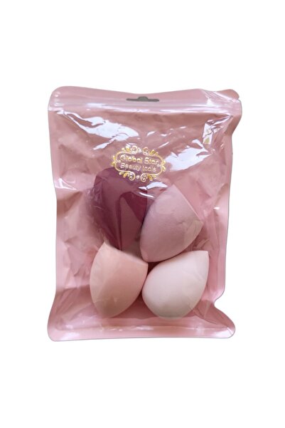 OEM Set of 4 Global Star makeup sponges, ergonomic design, multicolor