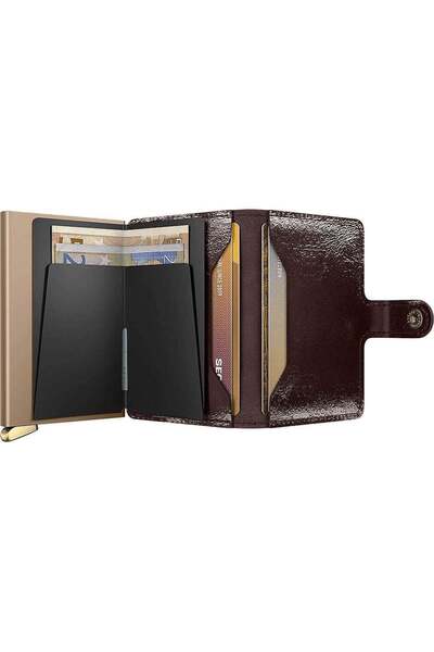 Secrid Premium Miniwallet+ Naplak Kartlık Cüzdan, Kahve