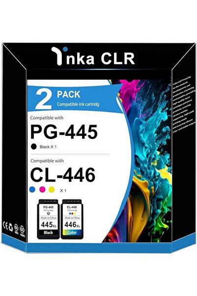 GENERAL خرطوشة حبر PG445XL CL446XL متوافقة مع طابعات كانون بيكسما TS3140 MG30...