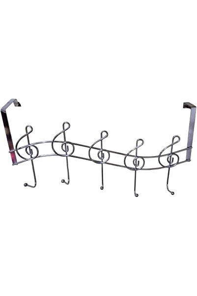 Generic Stainless Steel Door Hanger- Over the Door Towel Rack 5 Hooks- Heavy ...