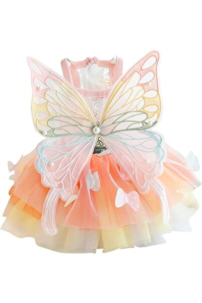 Aputue Cat Dog Dress, S Size Princess Butterfly Dress for Small Dogs and Cats...