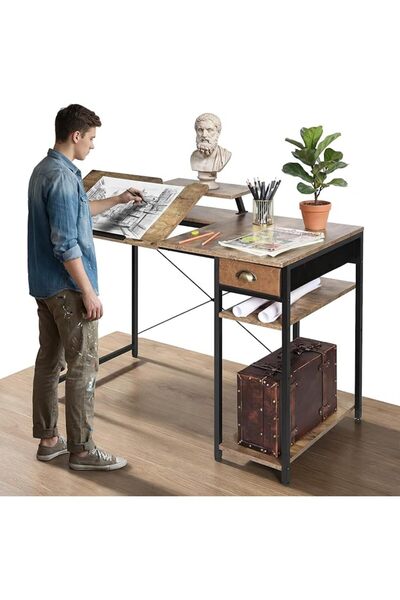 GENERAL Adjustable Drafting Table, Tiltable Draft Drawing Table, Drawing Comp...