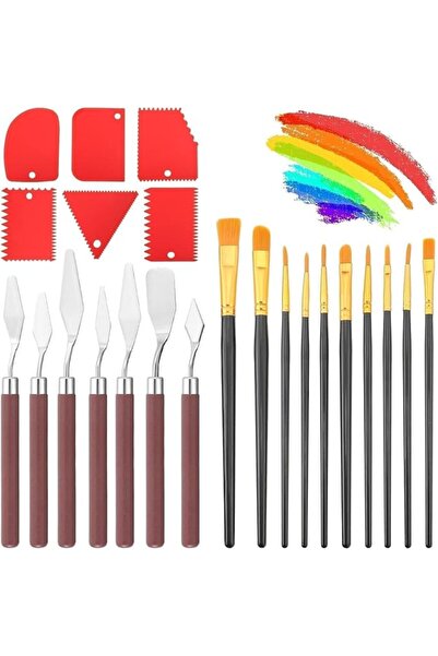 AQUAFALCON 23 PCS Palette Knife Set, Stainless Steel Spatula Pallet Knife wit...