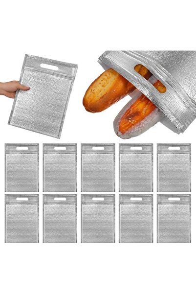 PRETYZOOM 12 حقيبة معزولة للسندويشات، أكياس تخزين طعام حرارية قابلة لإعادة ال...