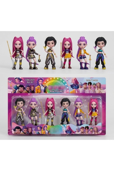 Generic Brand 6PCS Kpop Demon Hunters Dolls Model Collectible Figure