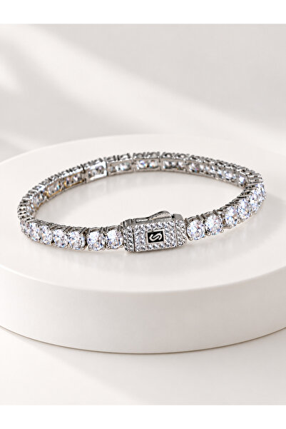 Bade Jewelry سوار فضي فاخر من الفولاذ المقاوم للصدأ بتصميم موناكو مقاوم للماء...