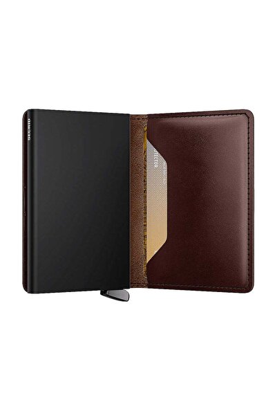 Secrid Premium Slimwallet+ Dusk Kartlık Cüzdan, Koyu Kahve
