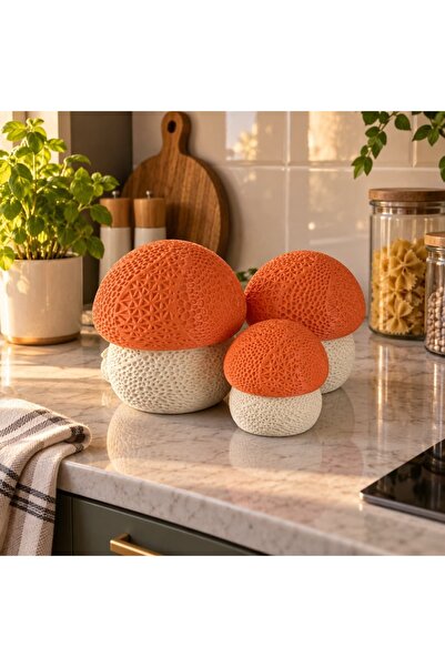 Atelye.store 3-Piece Mushroom Design Tea, Sugar, and Coffee Storage Container...