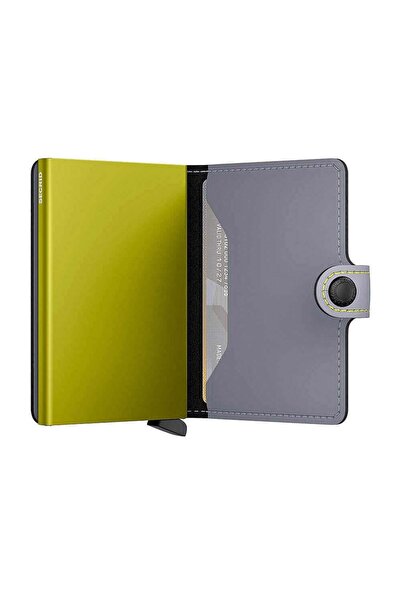 Secrid Miniwallet Matte Kartlık Cüzdan, Gri-Yeşil