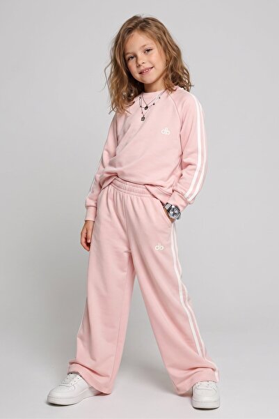 Dmb Girl's Ribbed Oysho Fabric Tracksuit Set - Flexible and Comfortable Fit
