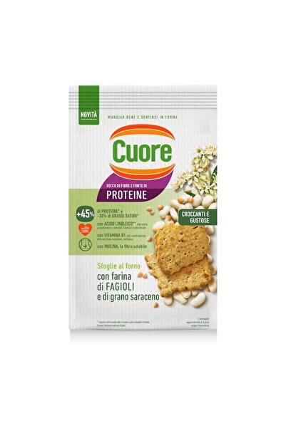 Cuore Crackers, biscuiți crocanți din făină de fasole, proteine din mazăre și...