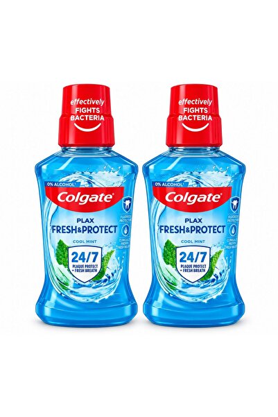 Colgate 2X 250 Ml fresh & protect cool mint mouthwash