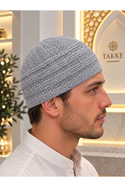 Takke ® Vuslat Kadife Örgü Erkek Namaz Takkesi