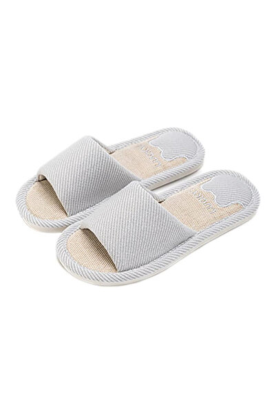 AioTio Women's and Men's Linen Slippers - Home Indoor Couple Cotton Floor Clo...