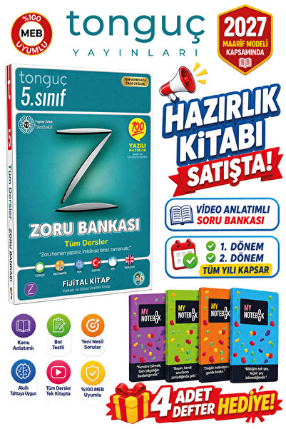 Tonguç Yayınları 5. Sınıf Zoru Tüm Dersler Soru Bankası Tamamı Yeni Nesil Vid...