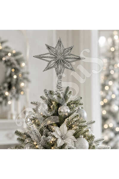 BeySüS Christmas Tree Ornament Silver Pole Star
