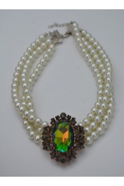Stoneage Special Design Choker Necklace - White -